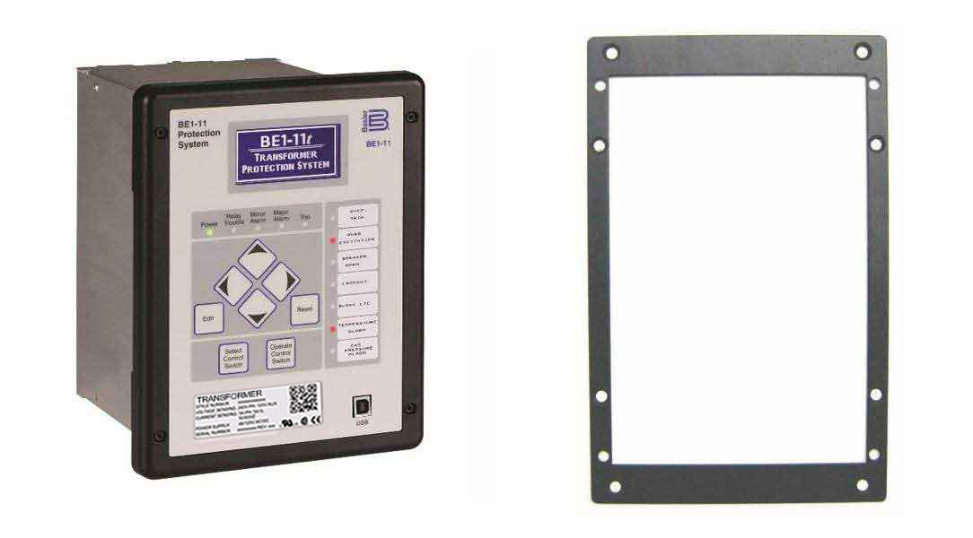 Équerre d'adaptation pour boitier J BE1-11 pour découpe GE S2 ou ABB FT-21, Basler p/n : 9108551021